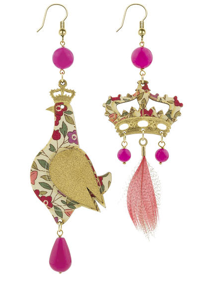 large-fuchsia-silk-feather-regalina-earrings